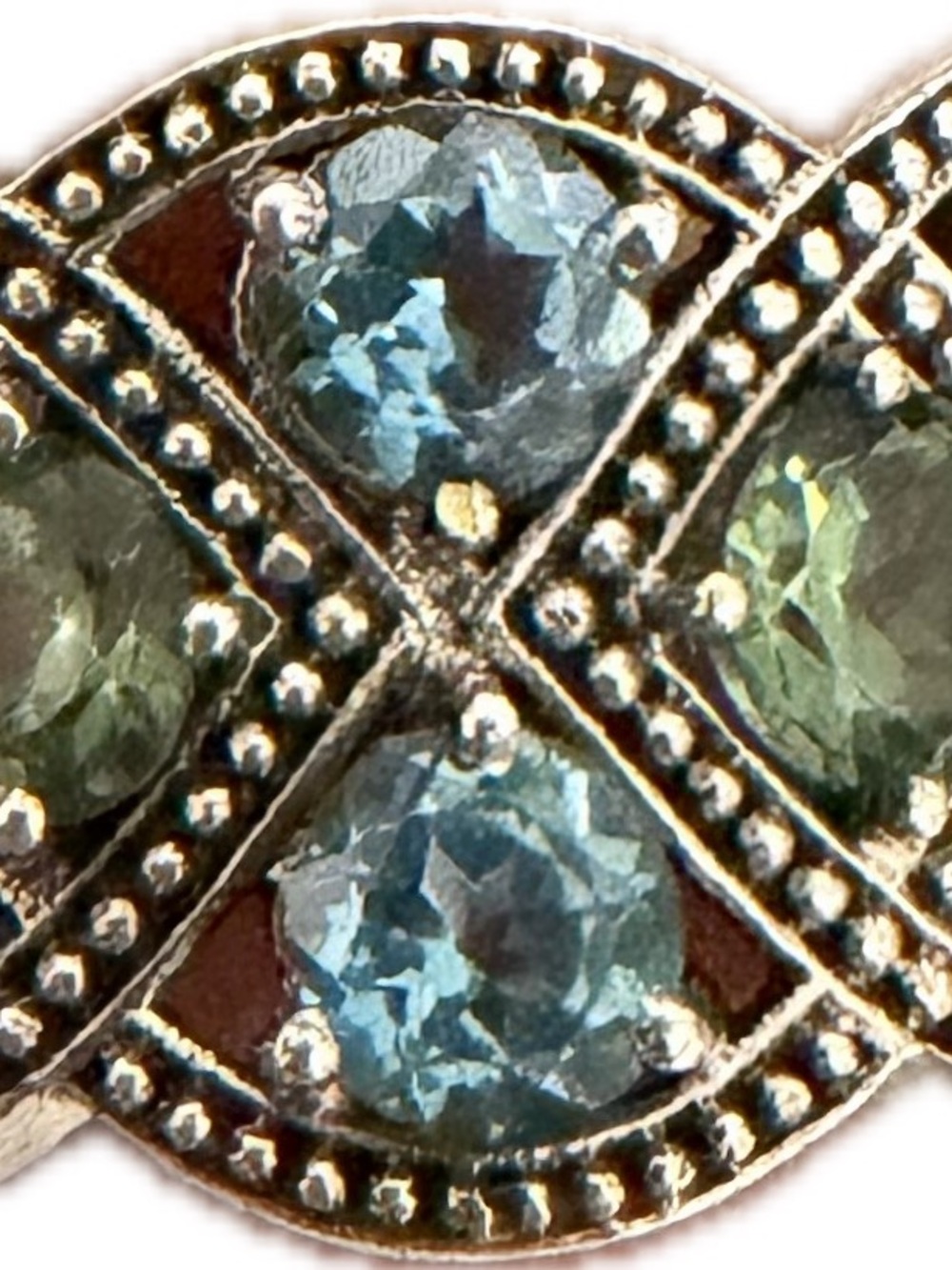 Sterling Silver Blue Gemstone Fashion Ring